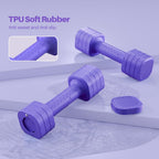 Adjustable Dumbbell Set 4-in-1 with Soft Rubber Handle