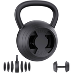 2-in-1 Adjustable Kettlebell and Dumbbell Set 15–45 lb