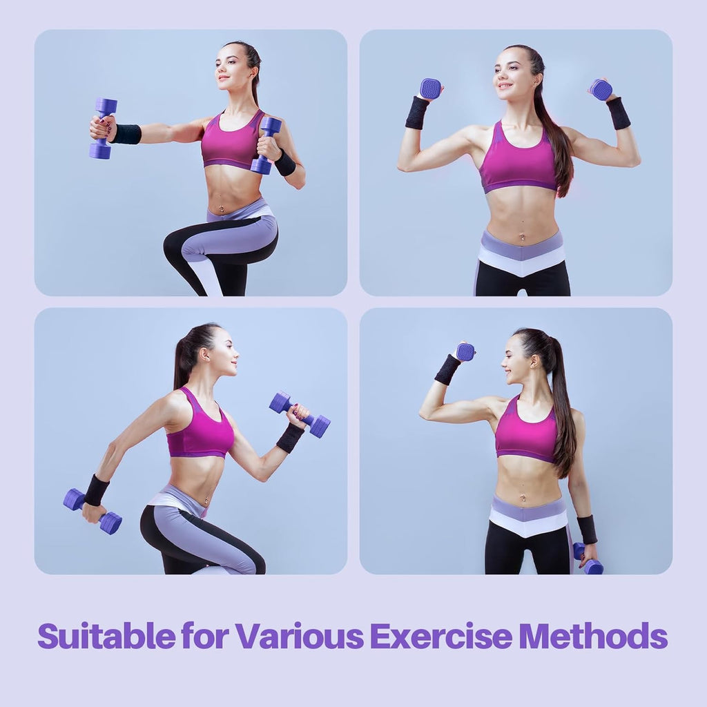 Adjustable Dumbbell Set 4-in-1 with Soft Rubber Handle
