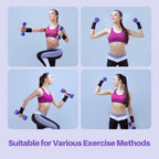 Adjustable Dumbbell Set 4-in-1 with Soft Rubber Handle