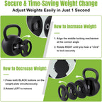 2-in-1 Adjustable Kettlebell and Dumbbell Set 15–45 lb